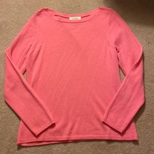 pink cashmere sweater